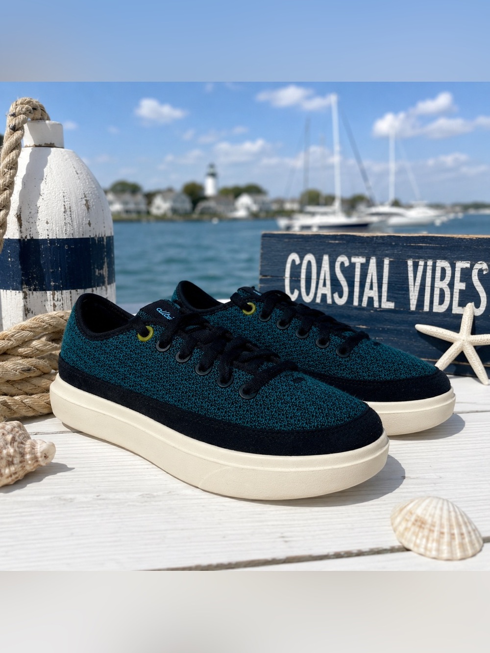 Allbirds Wool Piper 2 Chasm Teal Sneakers Women’s 7 NIB